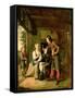 Warrior and Servant, 1653-Pieter de Hooch-Framed Stretched Canvas