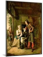 Warrior and Servant, 1653-Pieter de Hooch-Mounted Giclee Print