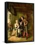 Warrior and Servant, 1653-Pieter de Hooch-Framed Stretched Canvas