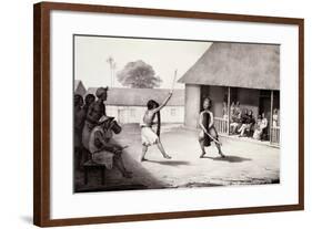 Warrior Dance Performed at Dutch Residence in Buru Island-null-Framed Giclee Print