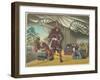 Warrior Departing for a Battle, C. 1880-1899-Kobayashi Kiyochika-Framed Premium Giclee Print