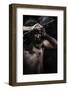 Warrior Fighting, Medieval Soldier with Huge Steel Sword, Naked-outsiderzone-Framed Photographic Print