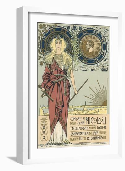 Warrior Goddess with Broken Sword-Found Image Press-Framed Giclee Print