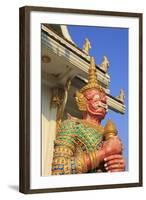 Warrior in Wat Chamongkron Royal Monastery, Pattaya City, Thailand, Southeast Asia, Asia-Richard Cummins-Framed Photographic Print