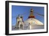 Warrior on Elephant Guards the North Side of Boudhanath Stupa-Peter Barritt-Framed Photographic Print