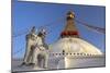 Warrior on Elephant Guards the North Side of Boudhanath Stupa-Peter Barritt-Mounted Photographic Print