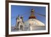 Warrior on Elephant Guards the North Side of Boudhanath Stupa-Peter Barritt-Framed Photographic Print