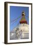 Warrior on Elephant Guards the North Side of Boudhanath Stupa-Peter Barritt-Framed Photographic Print