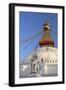 Warrior on Elephant Guards the North Side of Boudhanath Stupa-Peter Barritt-Framed Photographic Print