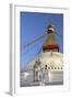 Warrior on Elephant Guards the North Side of Boudhanath Stupa-Peter Barritt-Framed Photographic Print