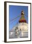 Warrior on Elephant Guards the North Side of Boudhanath Stupa-Peter Barritt-Framed Photographic Print