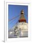 Warrior on Elephant Guards the North Side of Boudhanath Stupa-Peter Barritt-Framed Photographic Print