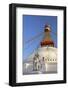 Warrior on Elephant Guards the North Side of Boudhanath Stupa-Peter Barritt-Framed Photographic Print