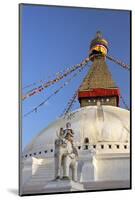 Warrior on Elephant Guards the North Side of Boudhanath Stupa-Peter Barritt-Mounted Photographic Print