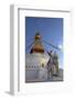 Warrior on Elephant Guards the North Side of Boudhanath Stupa-Peter Barritt-Framed Photographic Print