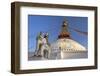 Warrior on Elephant Guards the North Side of Boudhanath Stupa-Peter Barritt-Framed Photographic Print