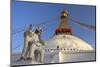 Warrior on Elephant Guards the North Side of Boudhanath Stupa-Peter Barritt-Mounted Photographic Print