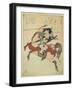 Warrior on His Horse-Yanagawa Shigenobu-Framed Giclee Print