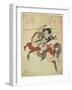 Warrior on His Horse-Yanagawa Shigenobu-Framed Giclee Print