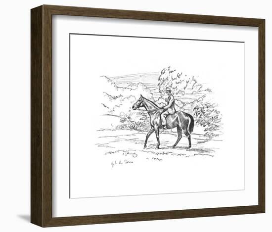 Warrior On the Way Up To the Downs-Sir Alfred Munnings-Framed Premium Giclee Print