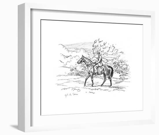 Warrior On the Way Up To the Downs-Sir Alfred Munnings-Framed Premium Giclee Print