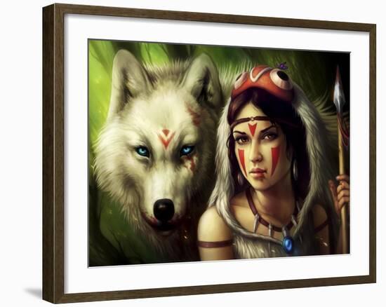 Warrior Princess-JoJoesArt-Framed Giclee Print