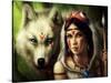 Warrior Princess-JoJoesArt-Stretched Canvas