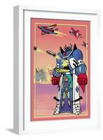 Warrior Robot-null-Framed Art Print