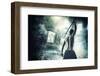 Warrior with His Katana Sword-Netfalls-Framed Photographic Print