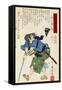 Warrior with Sword, 1769-1825-Utagawa Toyokuni-Framed Stretched Canvas