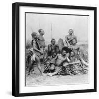 Warriors, Belgian Congo, 1894-null-Framed Premium Giclee Print