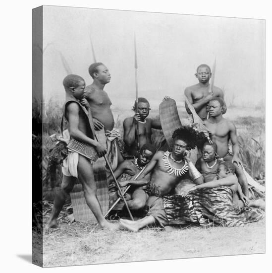 Warriors, Belgian Congo, 1894-null-Stretched Canvas