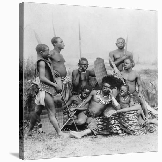Warriors, Belgian Congo, 1894-null-Stretched Canvas