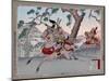 Warriors on Horseback, Japanese Wood-Cut Print-Lantern Press-Mounted Art Print