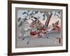 Warriors on Horseback, Japanese Wood-Cut Print-Lantern Press-Framed Art Print