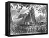 Warriors Outside a Worship House-null-Framed Stretched Canvas