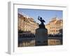 Warsaw Mermaid Fountain and Reflections of the Old Town Houses, Old Town Square, Warsaw, Poland-Gavin Hellier-Framed Photographic Print