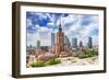 Warsaw, Poland. Aerial View Palace of Culture and Science and Downtown Business Skyscrapers, City C-Michal Bednarek-Framed Photographic Print