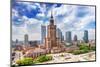 Warsaw, Poland. Aerial View Palace of Culture and Science and Downtown Business Skyscrapers, City C-Michal Bednarek-Mounted Photographic Print