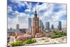 Warsaw, Poland. Aerial View Palace of Culture and Science and Downtown Business Skyscrapers, City C-Michal Bednarek-Mounted Photographic Print