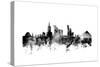 Warsaw Poland Skyline-Michael Tompsett-Stretched Canvas