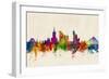 Warsaw Poland Skyline-Michael Tompsett-Framed Art Print