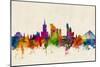 Warsaw Poland Skyline-Michael Tompsett-Mounted Art Print