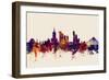 Warsaw Poland Skyline-Michael Tompsett-Framed Art Print