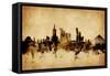 Warsaw Poland Skyline-Michael Tompsett-Framed Stretched Canvas