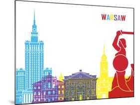 Warsaw Skyline Pop-paulrommer-Mounted Art Print