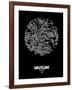 Warsaw Street Map Black-NaxArt-Framed Art Print