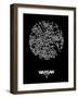 Warsaw Street Map Black-NaxArt-Framed Art Print