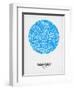 Warsaw Street Map Blue-NaxArt-Framed Art Print