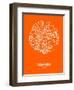 Warsaw Street Map Orange-NaxArt-Framed Art Print